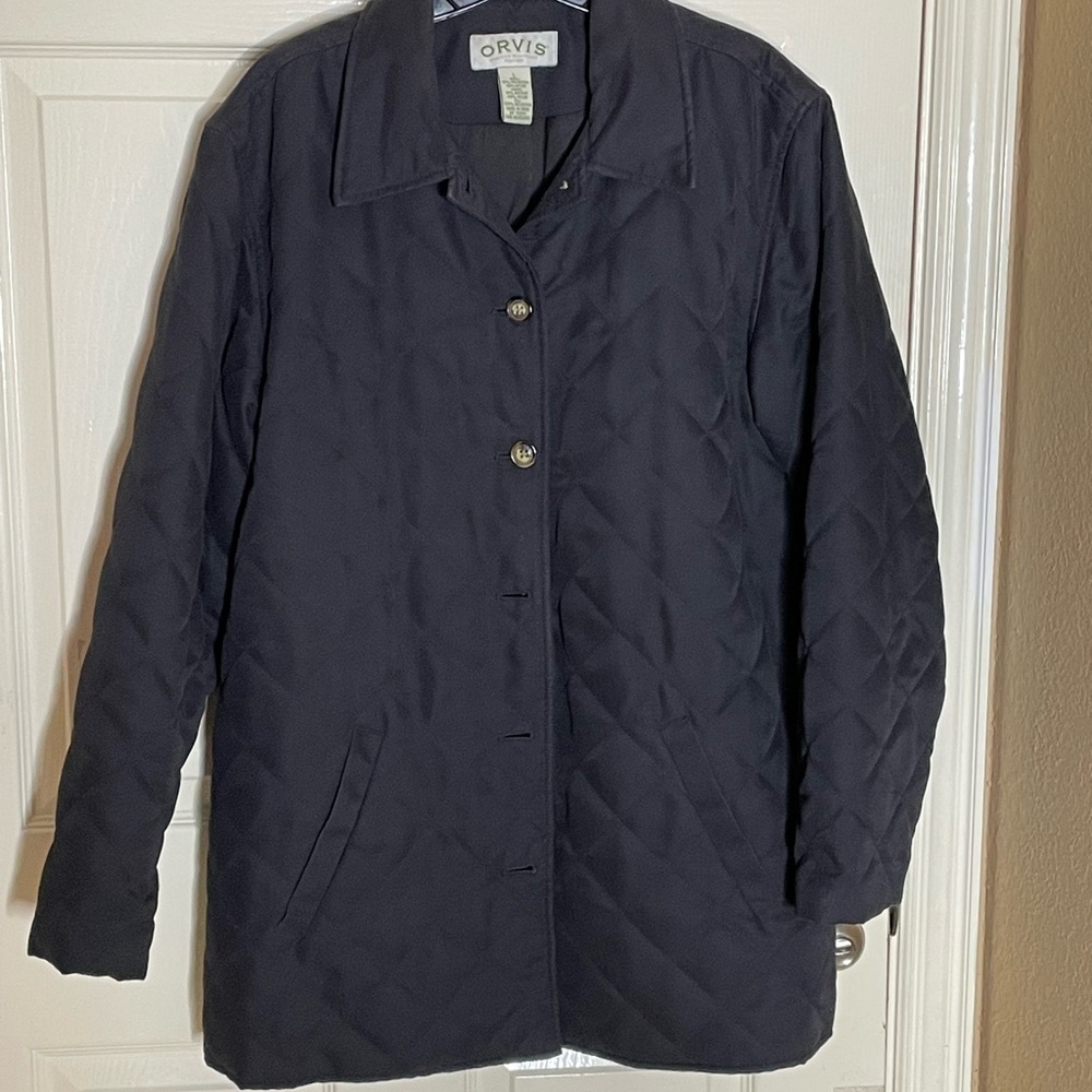 Orvis womens barn coat black chore jacket lightweight Large​​​​​​​​​​​​​ - Picture 12 of 12